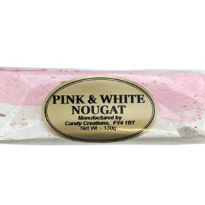 Pink and White Nougat Bar